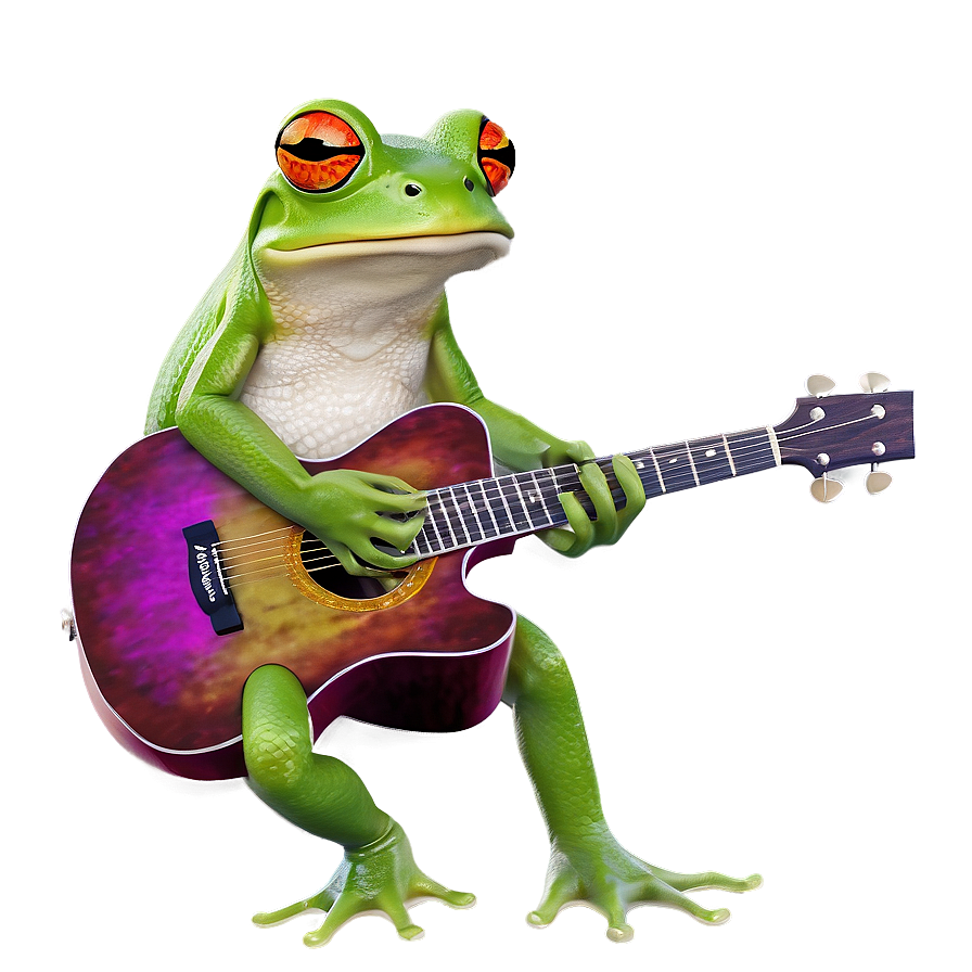 Frog Playing Guitar Png 06212024