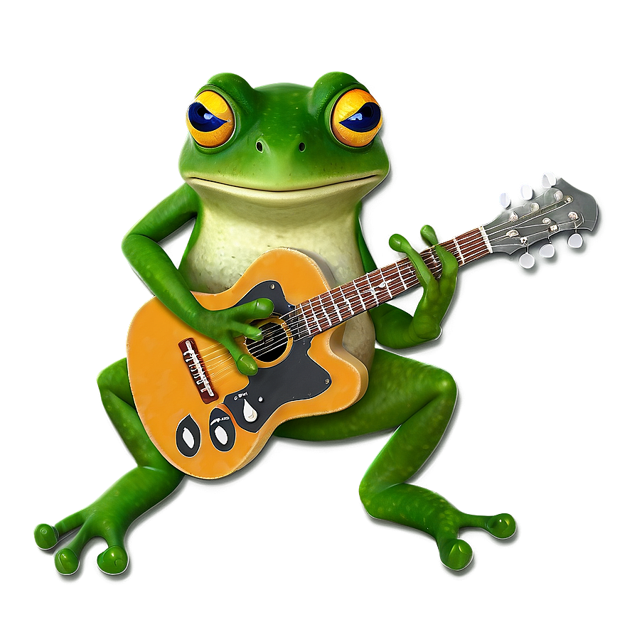 Frog Playing Guitar Png 06212024