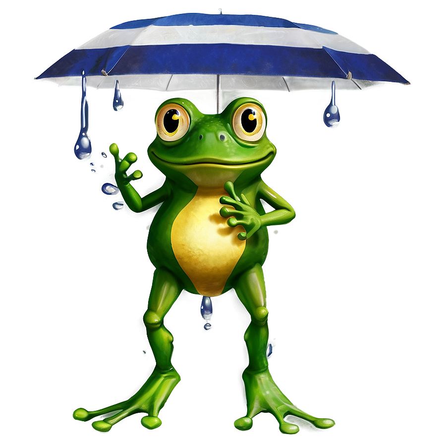 Frog Under Umbrella Png Dot