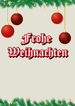 Frohe Weihnachten German Christmas Greeting