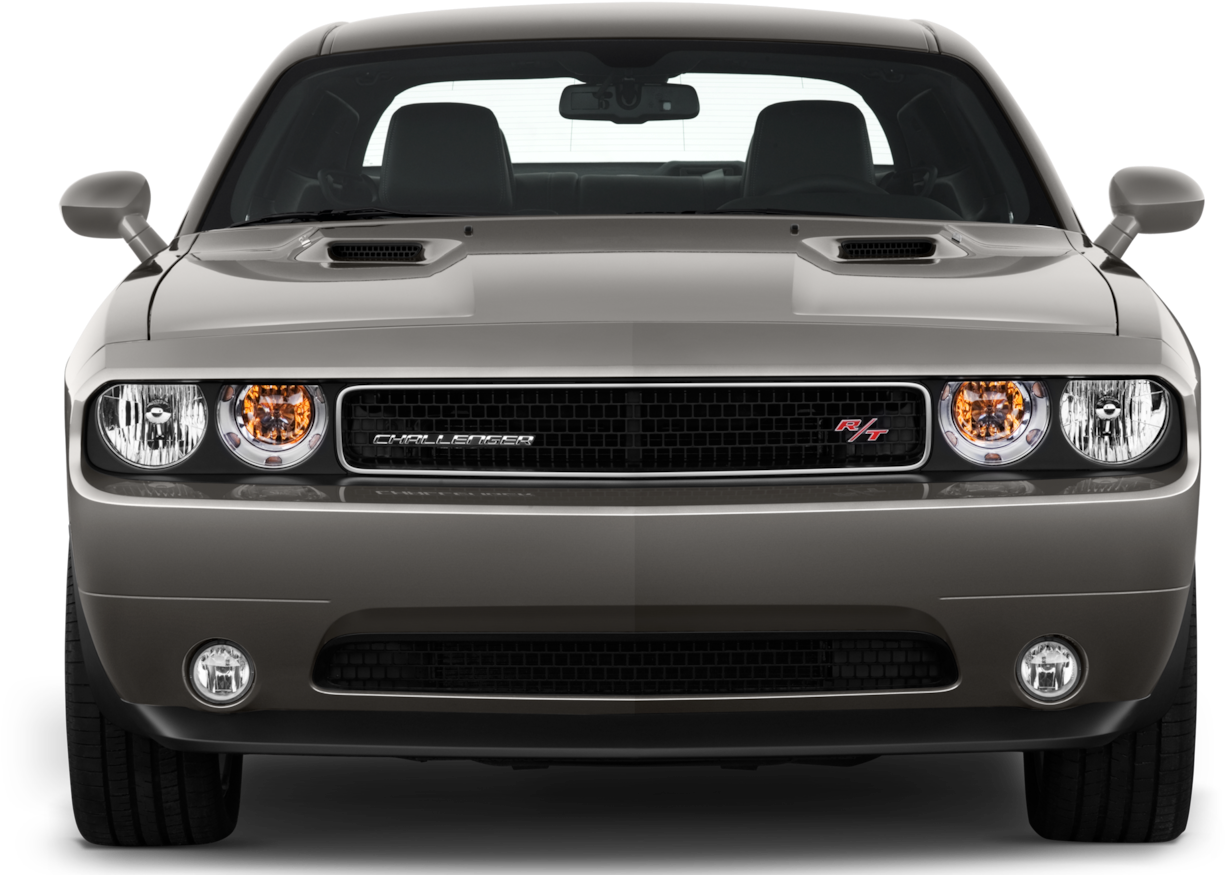 Front View Muscle Car Grill Png - 2012 Dodge Challenger Front, Transparent Png PNG with transparent background