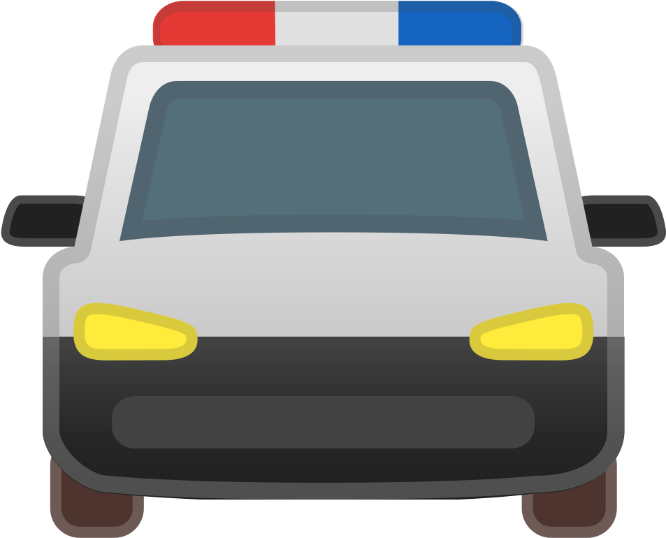 Front View Police Car Illustration