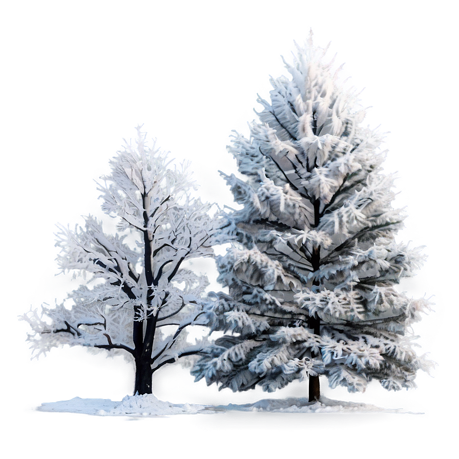 Frost Covered Winter Trees Png 15