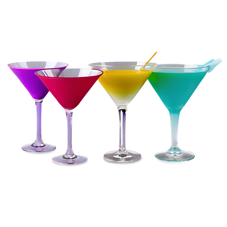 Frosted Martini Glassware Png 05242024