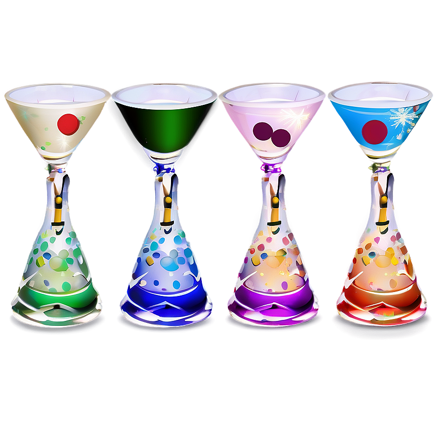 Frosted Martini Glassware Png 05242024