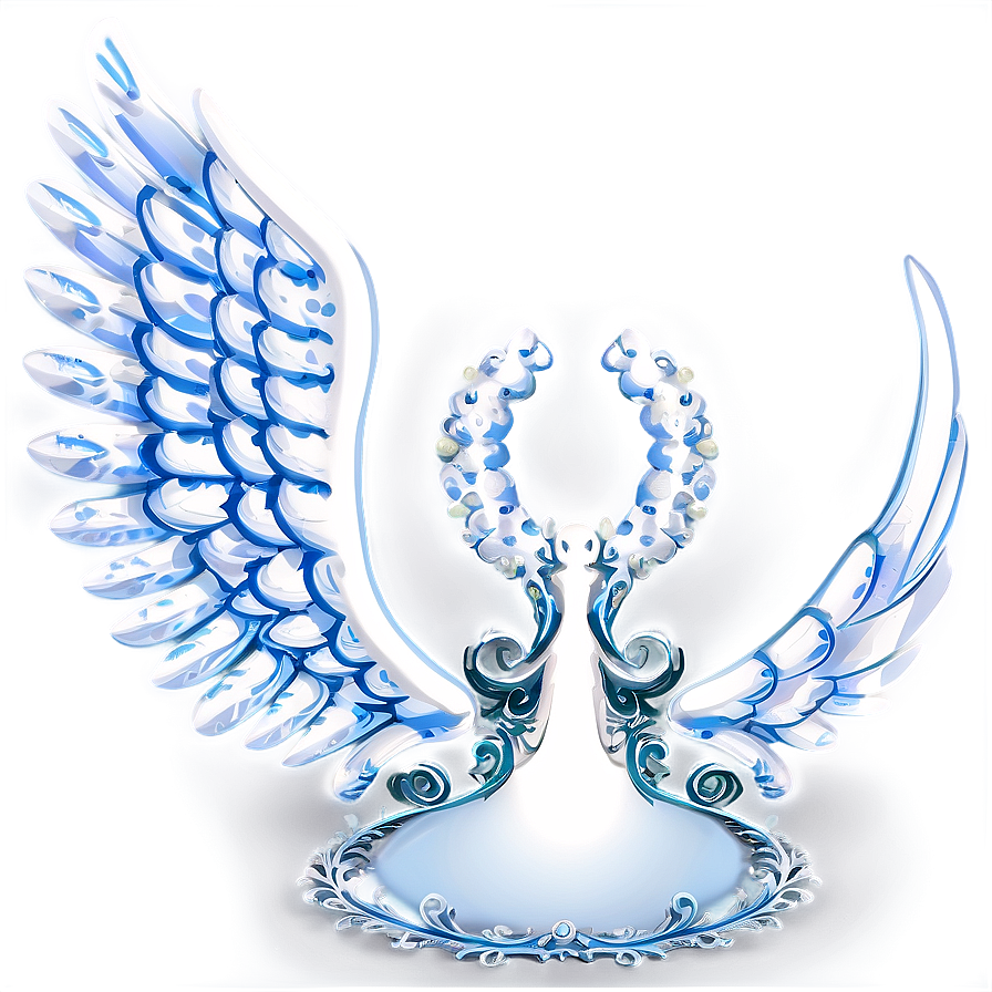 Frosty Angel Wings Pattern Png Iqs