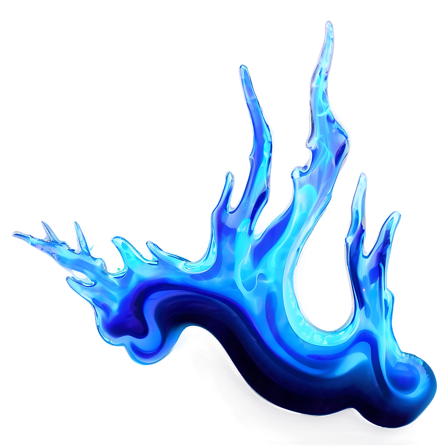 Frosty Blue Flame Image Png 45