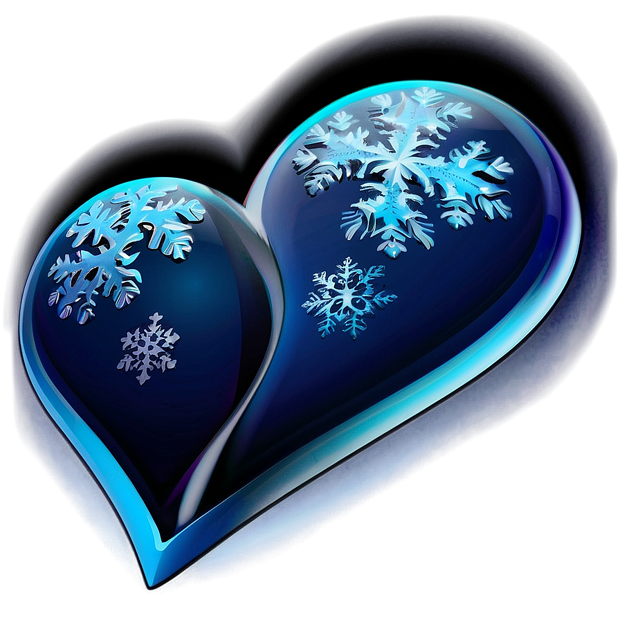 Frosty Blue Heart Icon Png 84