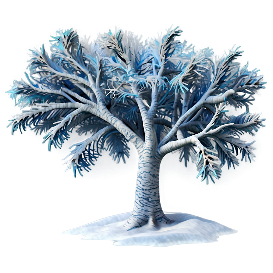 Frosty Snow Tree Png 06272024