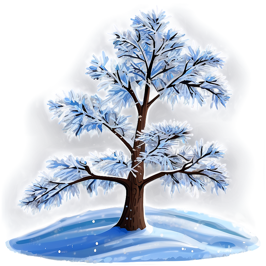 Frosty Snow Tree Png 59