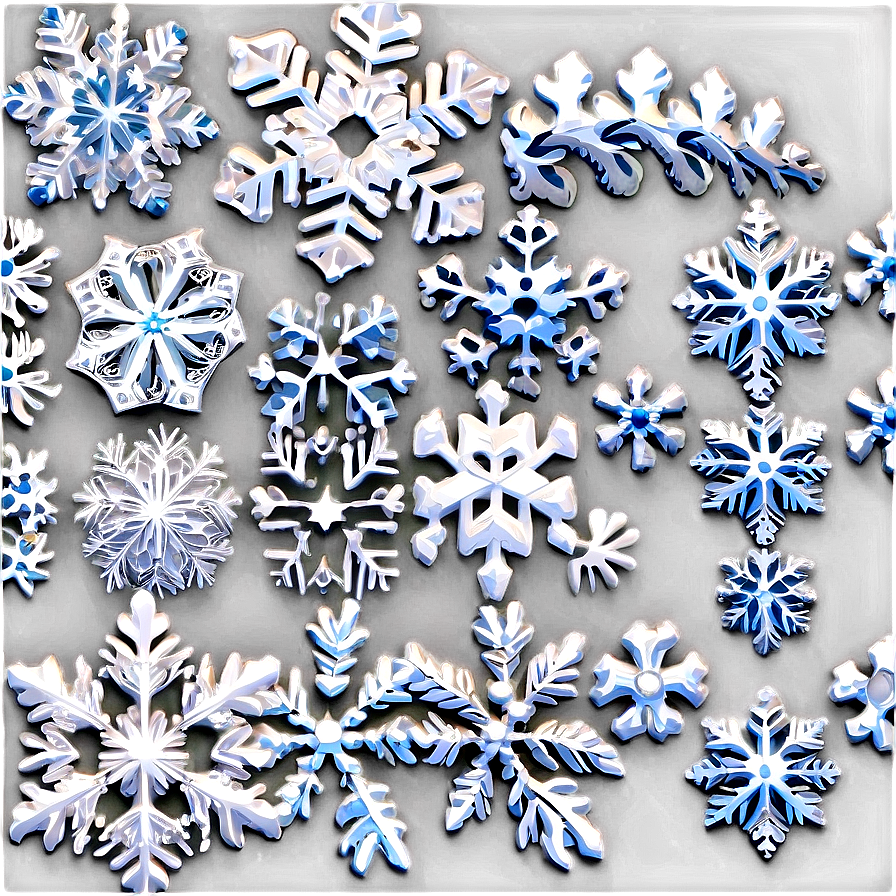 Frosty Snowflakes Pattern Png Cqu