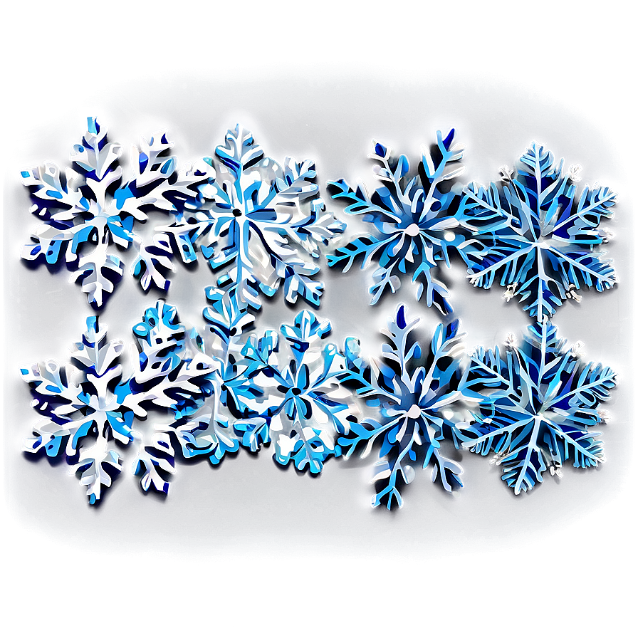 Frosty Snowflakes Pattern Png Jwy12