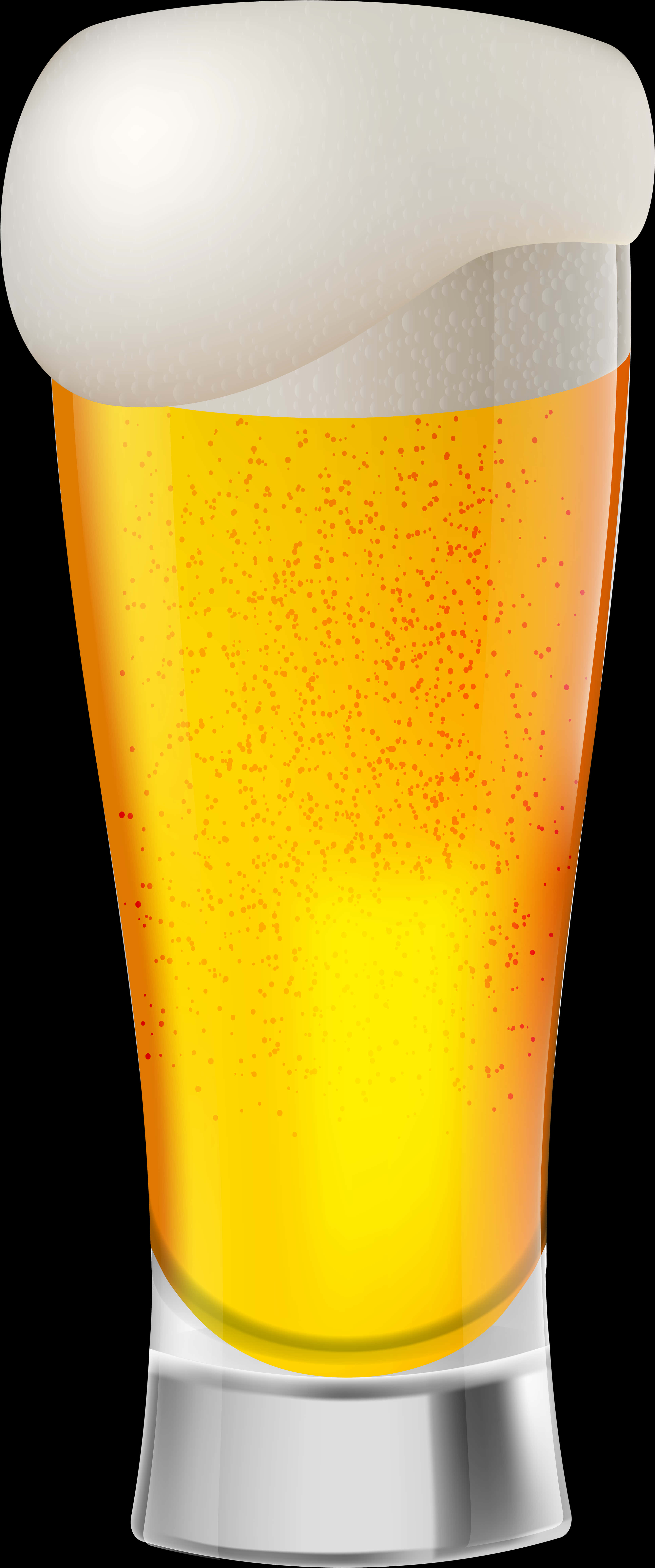 Frothy Beer Glass Vector PNG with transparent background