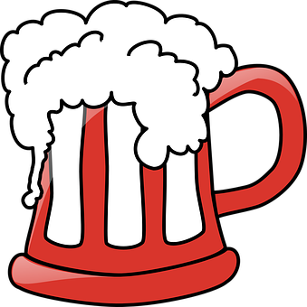Frothy Beer Mug Cartoon 339x340 PNG image with a transparent background, free high-resolution download