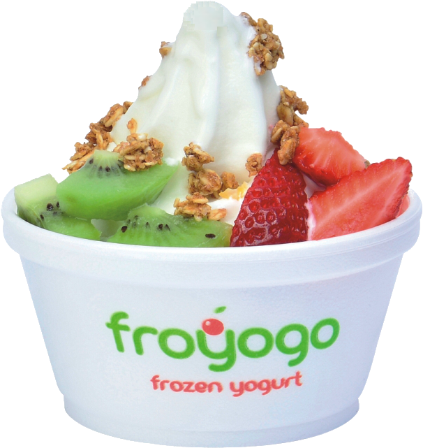 Froyogo Frozen Yogurtwith Fruitsand Granola