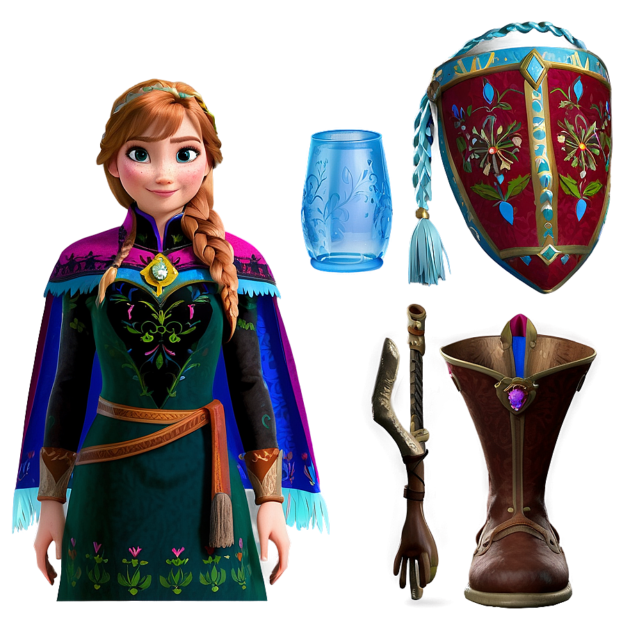 Frozen Anna Adventure Outfit Png 06282024