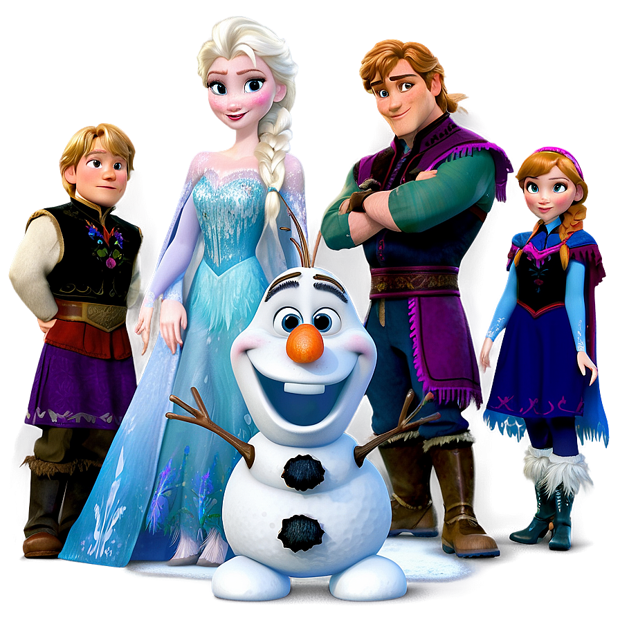 Frozen Character Group Shot Png 90