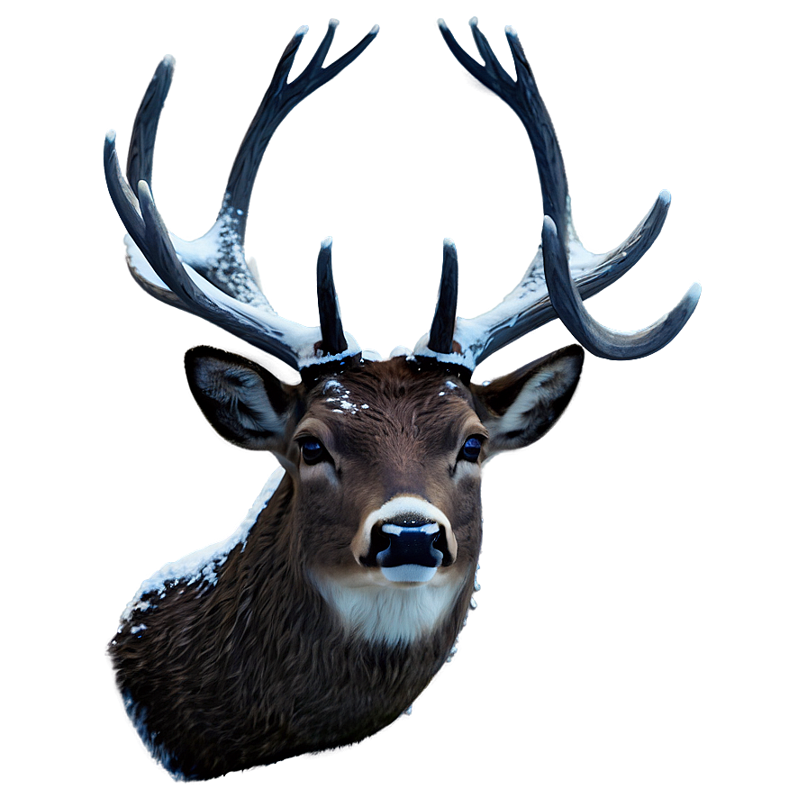 Frozen Deer Head Winter Theme Png 75