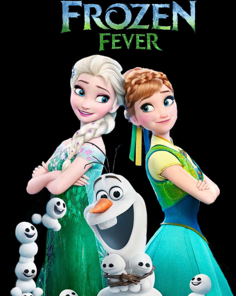 Frozen Fever Characters Elsa Anna Olaf PNG with transparent background