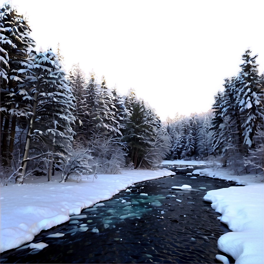 Frozen Forest River Png Blo