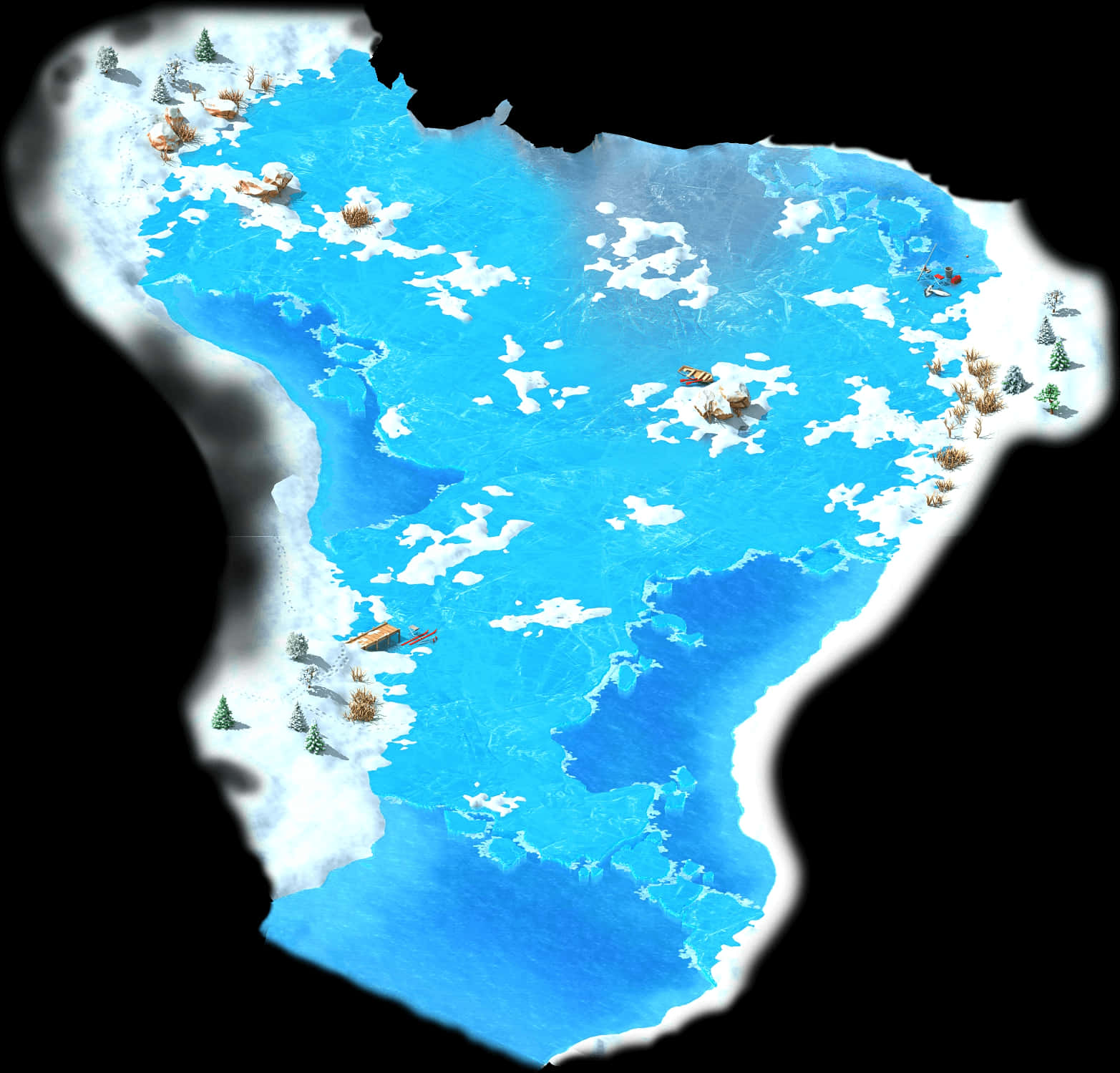 Frozen PNG with transparent background