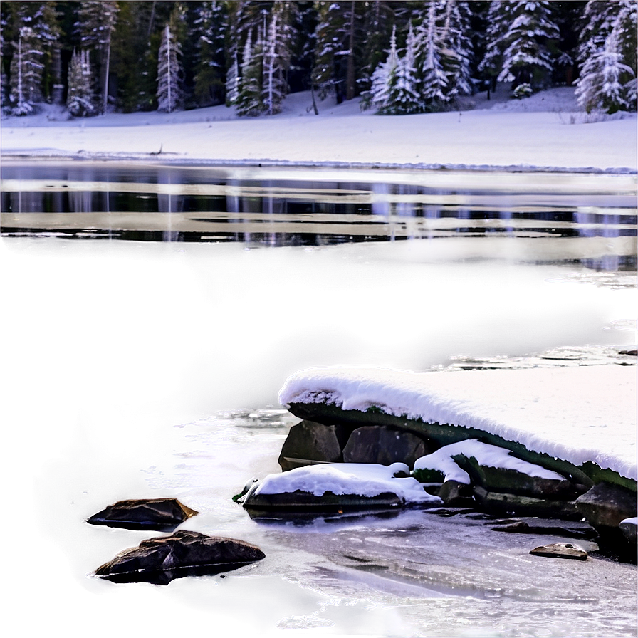 Frozen Lake In Winter Png 94