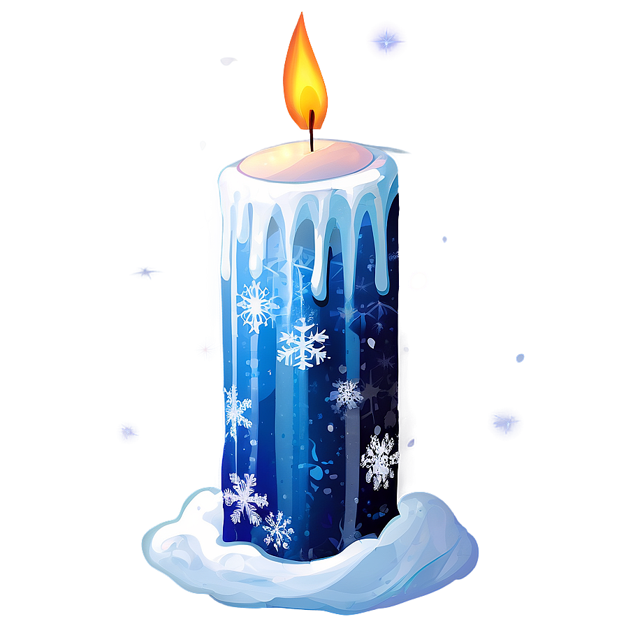 Frozen Snow Christmas Candles Png Apo