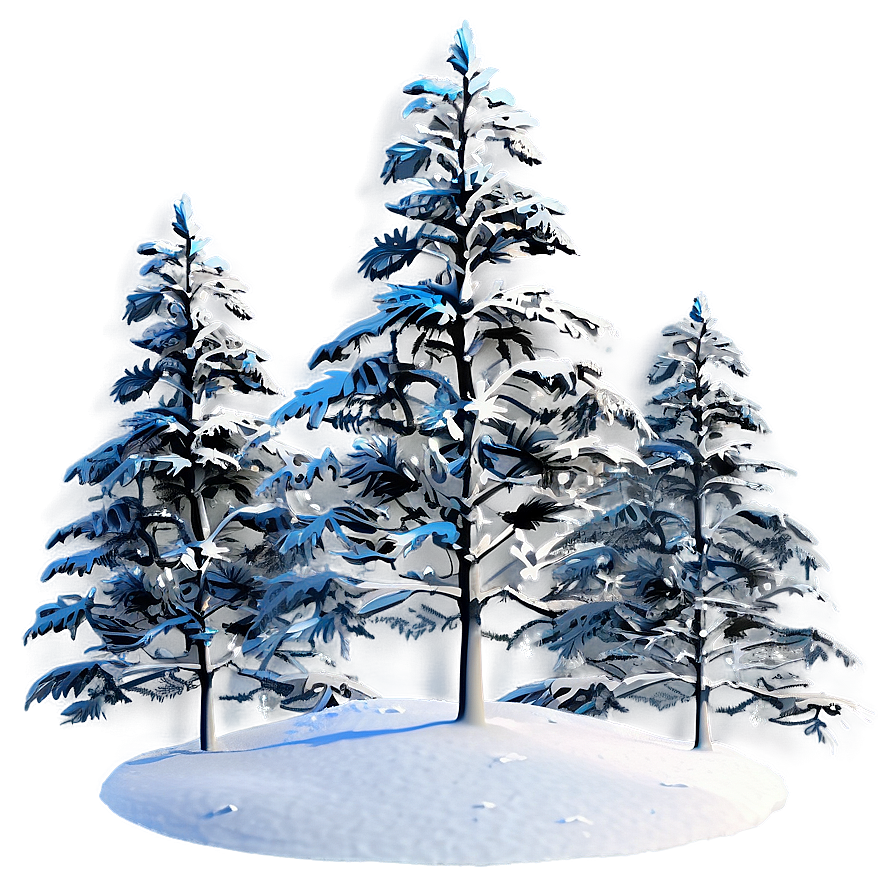 Frozen Snow Trees Png 28