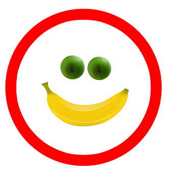 Fruit Smile Emoji Art PNG with transparent background