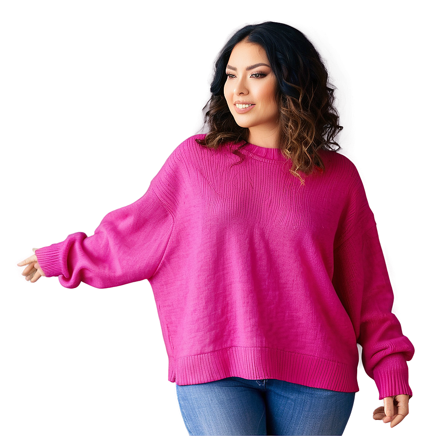 Fuchsia Pink Sweater Png 06292024