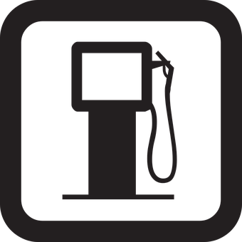 Fuel Pump Icon Silhouette PNG with transparent background