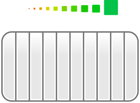 Full Battery Indicator Vector PNG with transparent background
