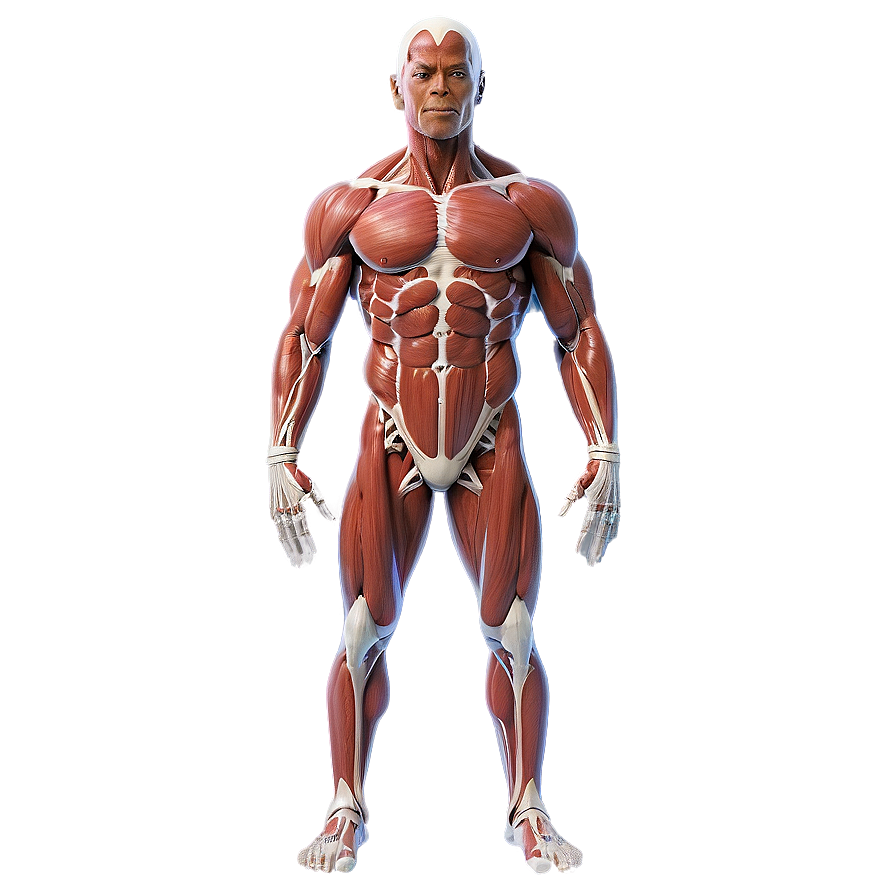 Full Body Muscular System Chart Png Bbf