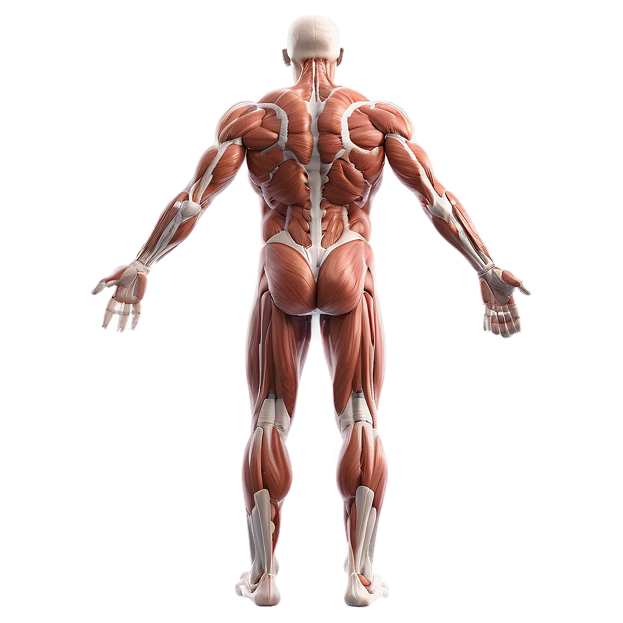 Full Body Muscular System Chart Png Twn