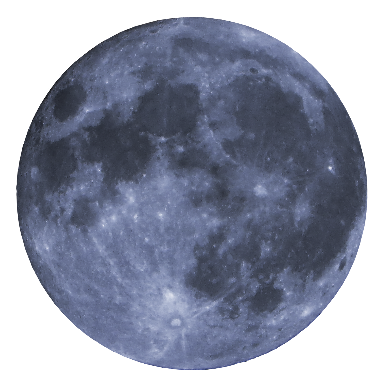Full Moon Detailed View PNG with transparent background