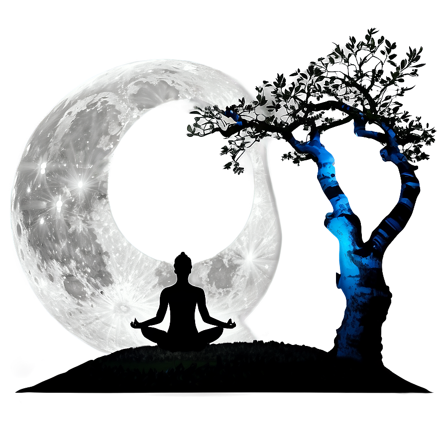 Full Moon Meditation Night Png 05232024