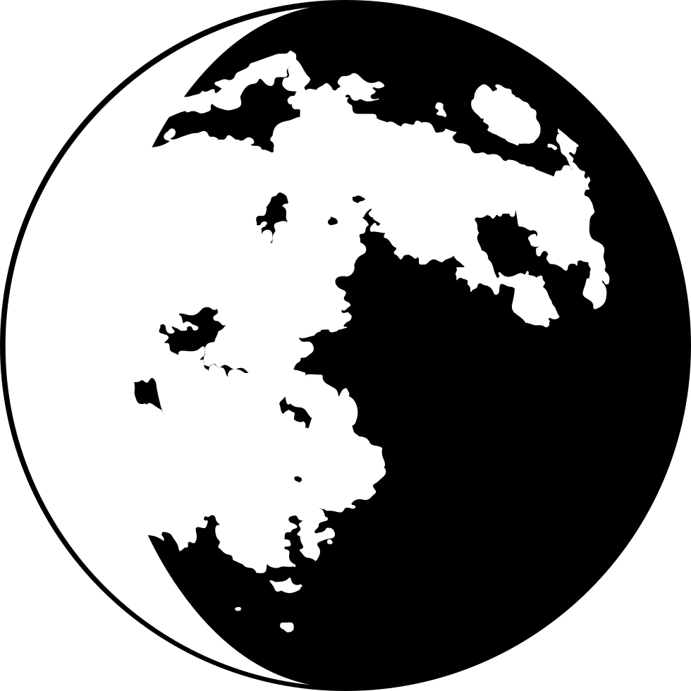 Moon Phase Symbol - Full Moon Black And White Clipart, HD Png Download PNG with transparent background