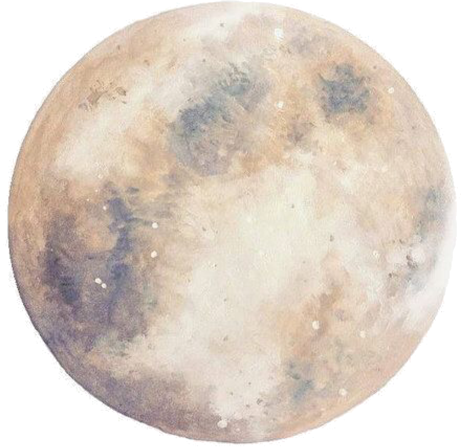 Full Moon Moon Watercolor, HD Png Download PNG with transparent background