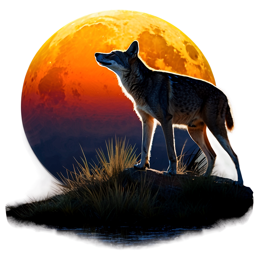 Full Moon Wildlife Scene Png 30