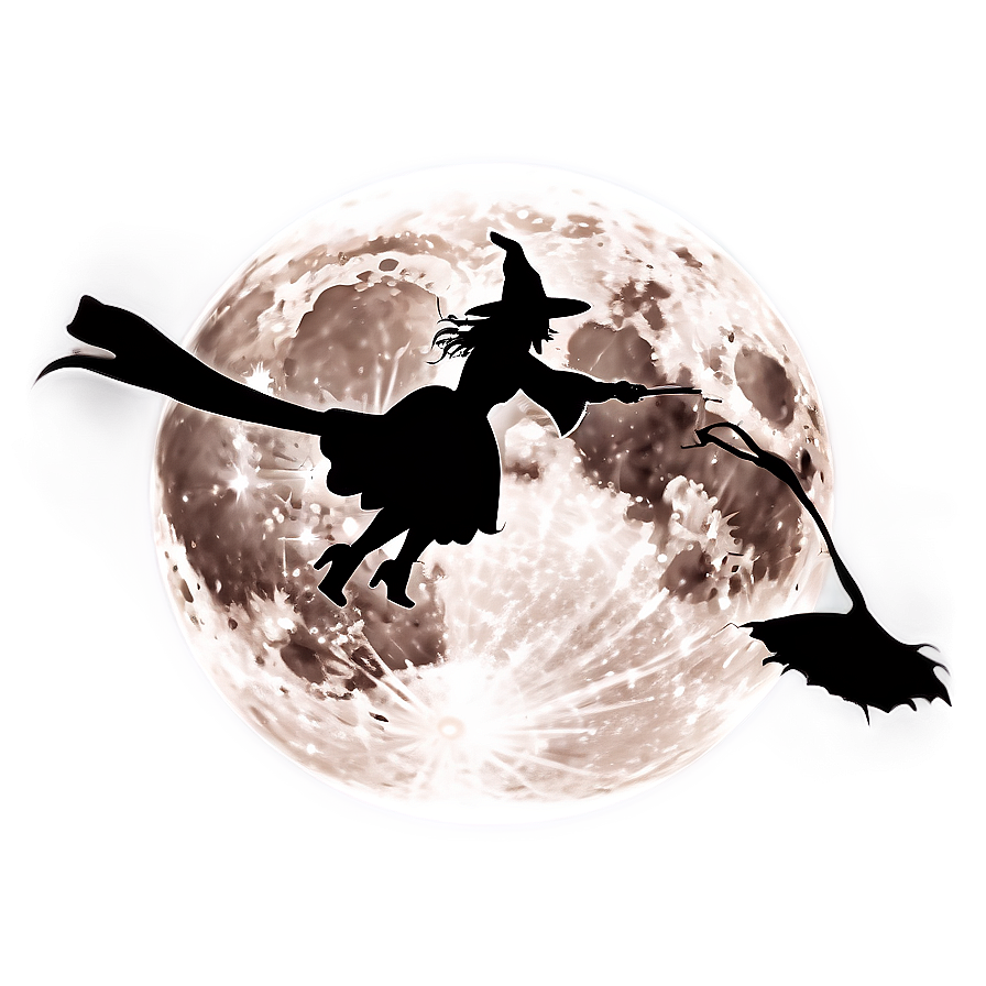 Full Moon Witch Silhouette Png Ymy80