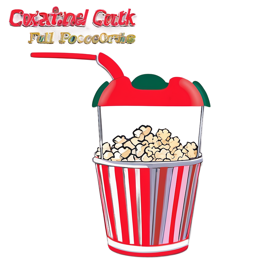 Full Popcorn Bucket Ready-to-eat Png Jeg