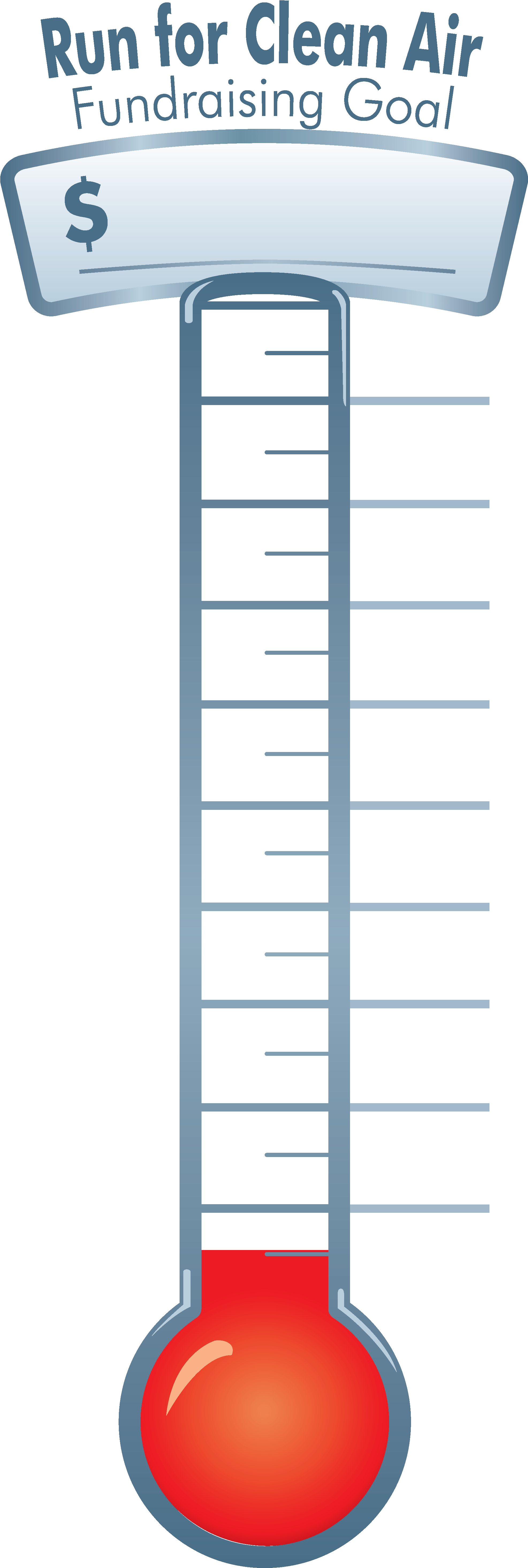 Fundraising Thermometer Clean Air Goal