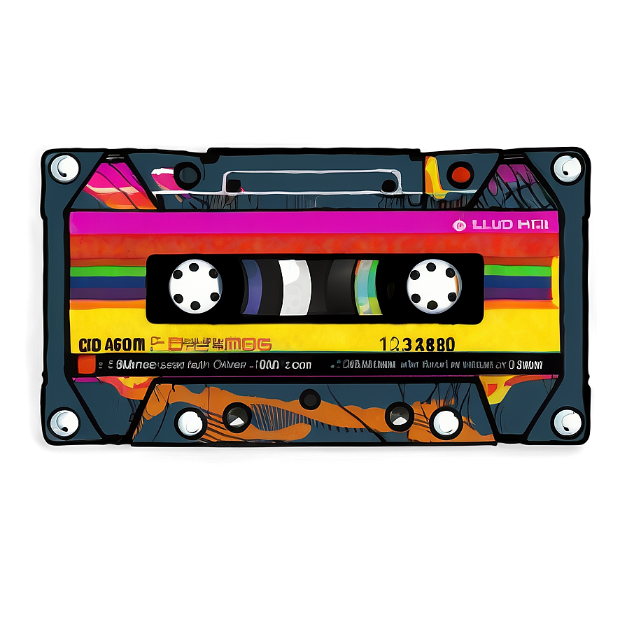 Funky Cassette Tape Png 05252024