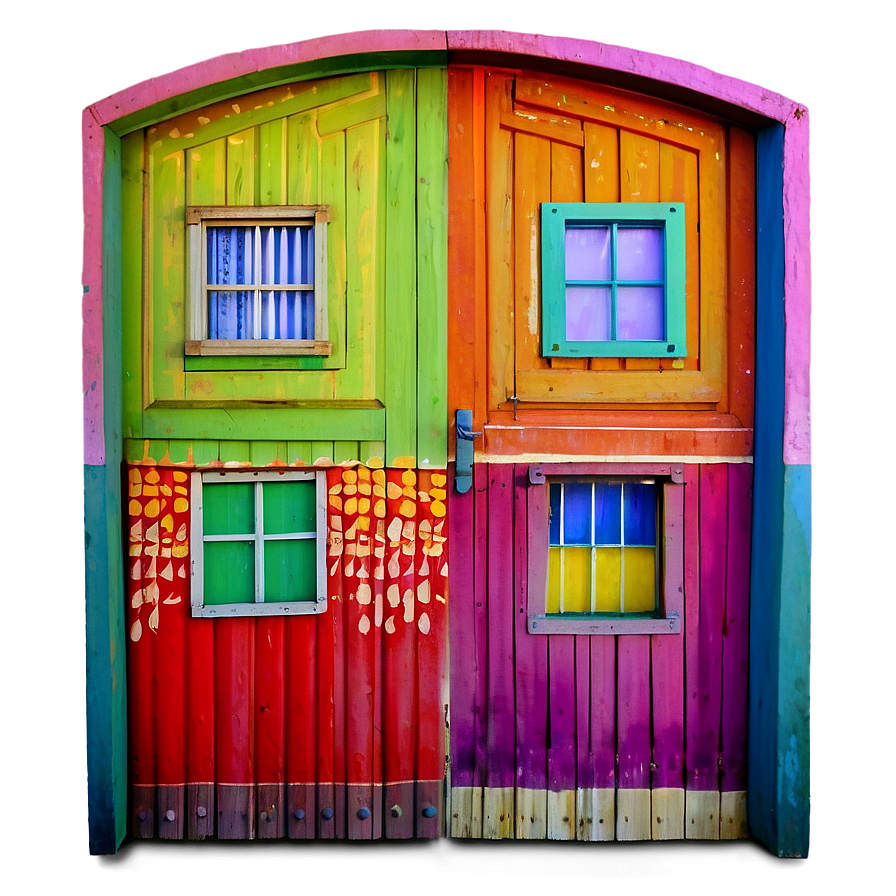 Funky Painted Door Png 40