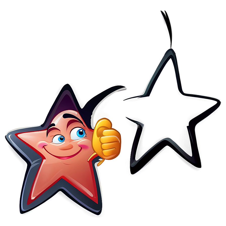 Funny Cartoon Star Png 26