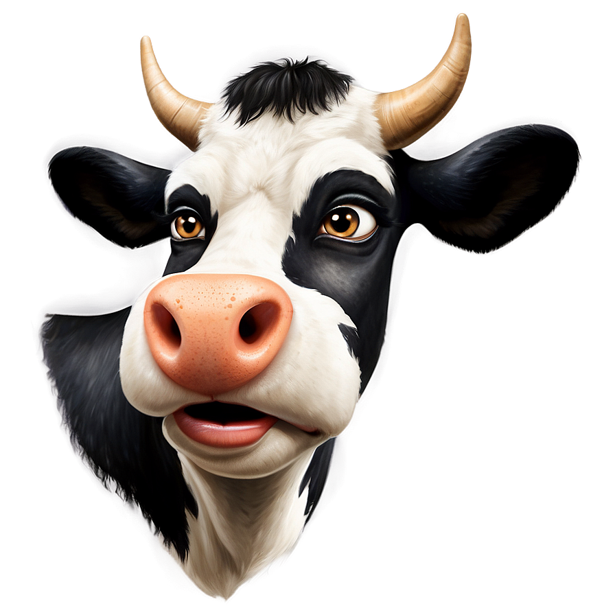 Funny Cow Face Cartoon Png 06212024