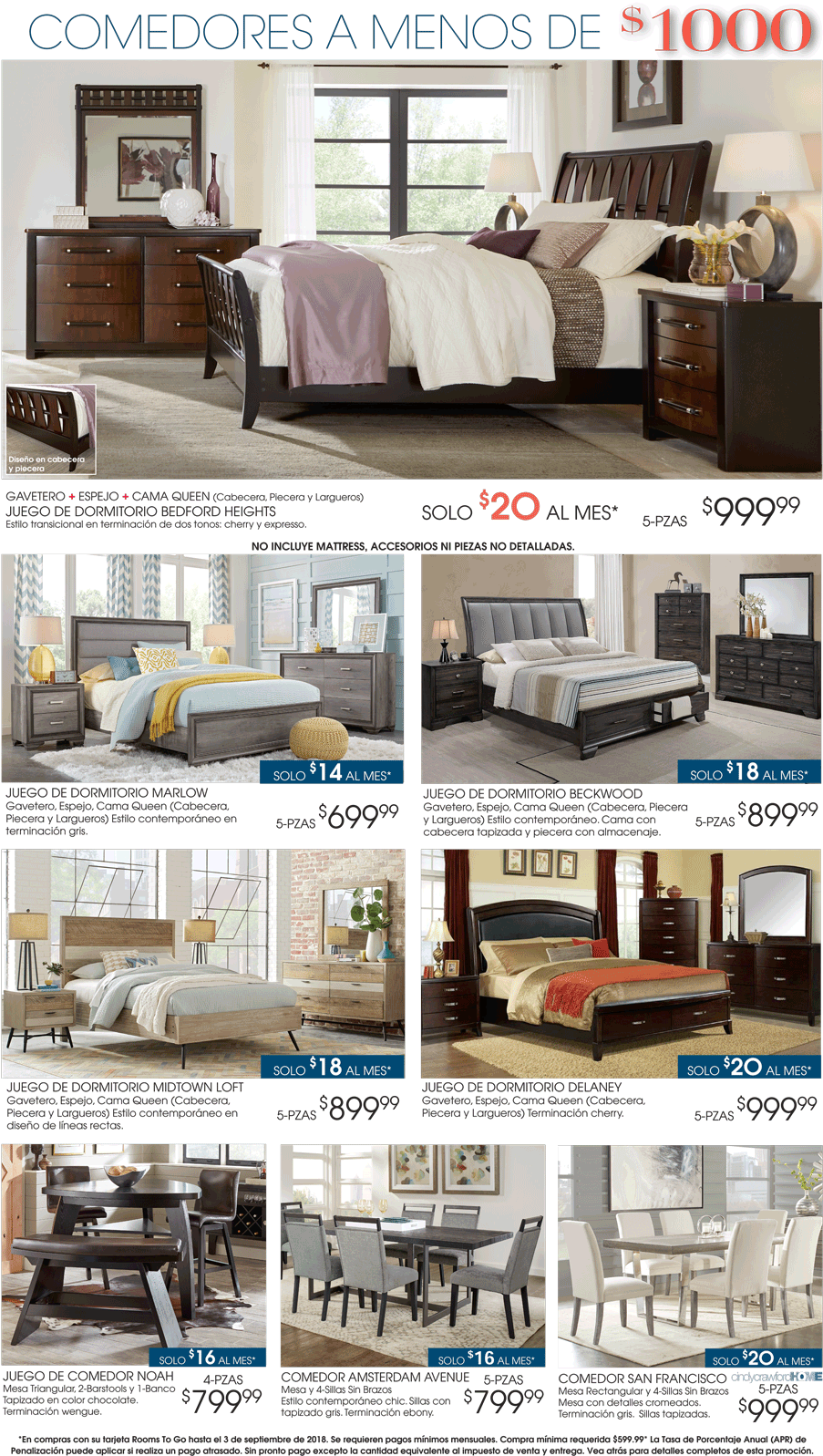 Furniture Advertisement Bedroom Dining Sets