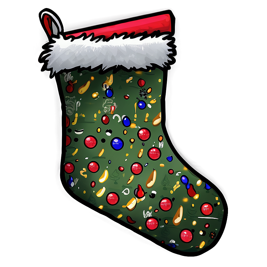 Furry Christmas Stocking Png 48