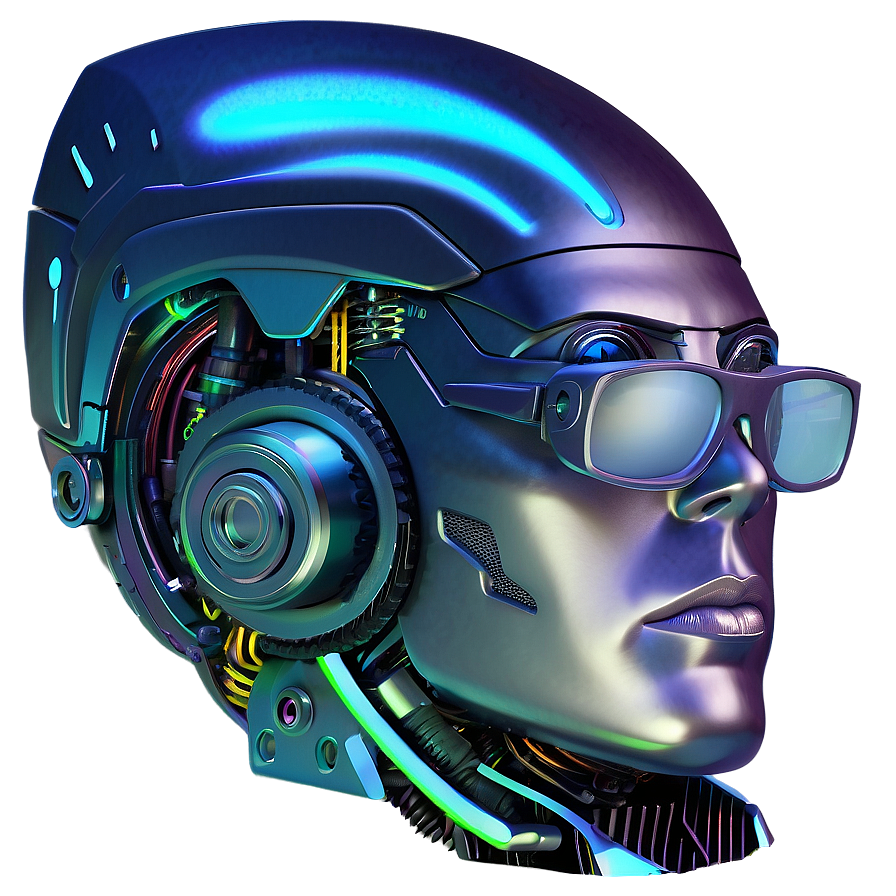 Futurist Robot Head Png 06212024