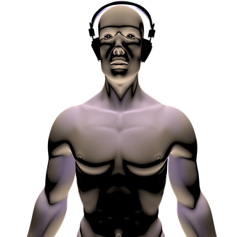 Futuristic Android Mannequin PNG with transparent background